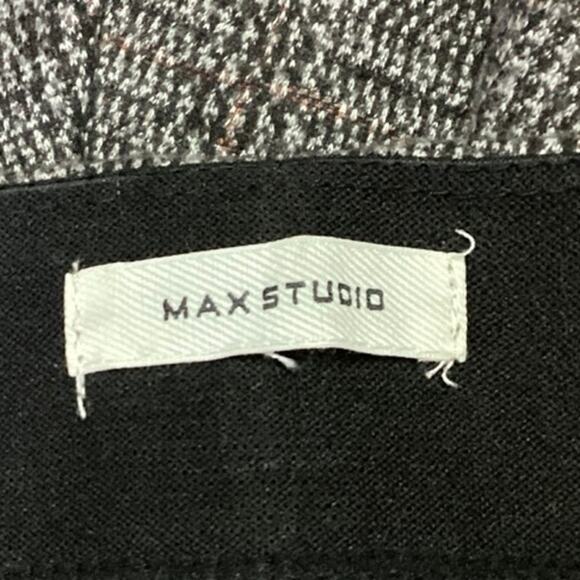 Max Studio Women's Gray Plaid Check Tweed Wide Leg High Waist Trousers Pants S - Picture 5 of 6